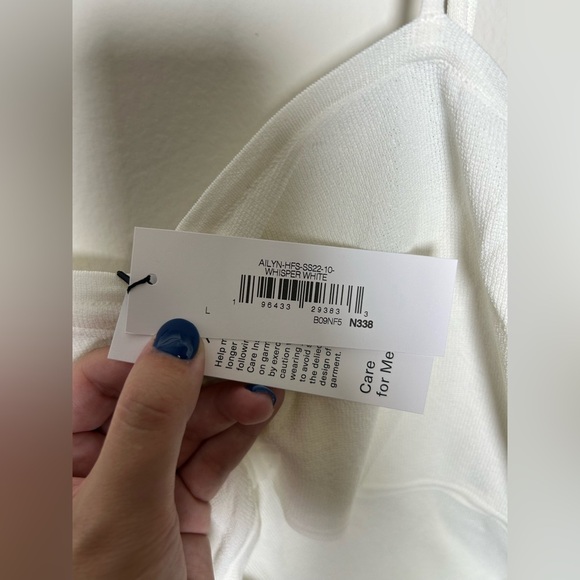 Elegant White Spaghetti Strap Dress - Picture 2 of 4